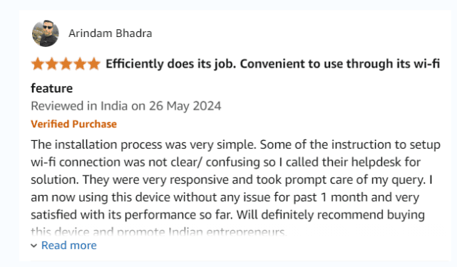 Customer Testimonial 1